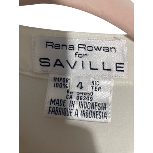 Rena Rowan Vintage Cream Preppy Academia 60's Femme Minimalist Blouse Sz 4 - Picture 5 of 6